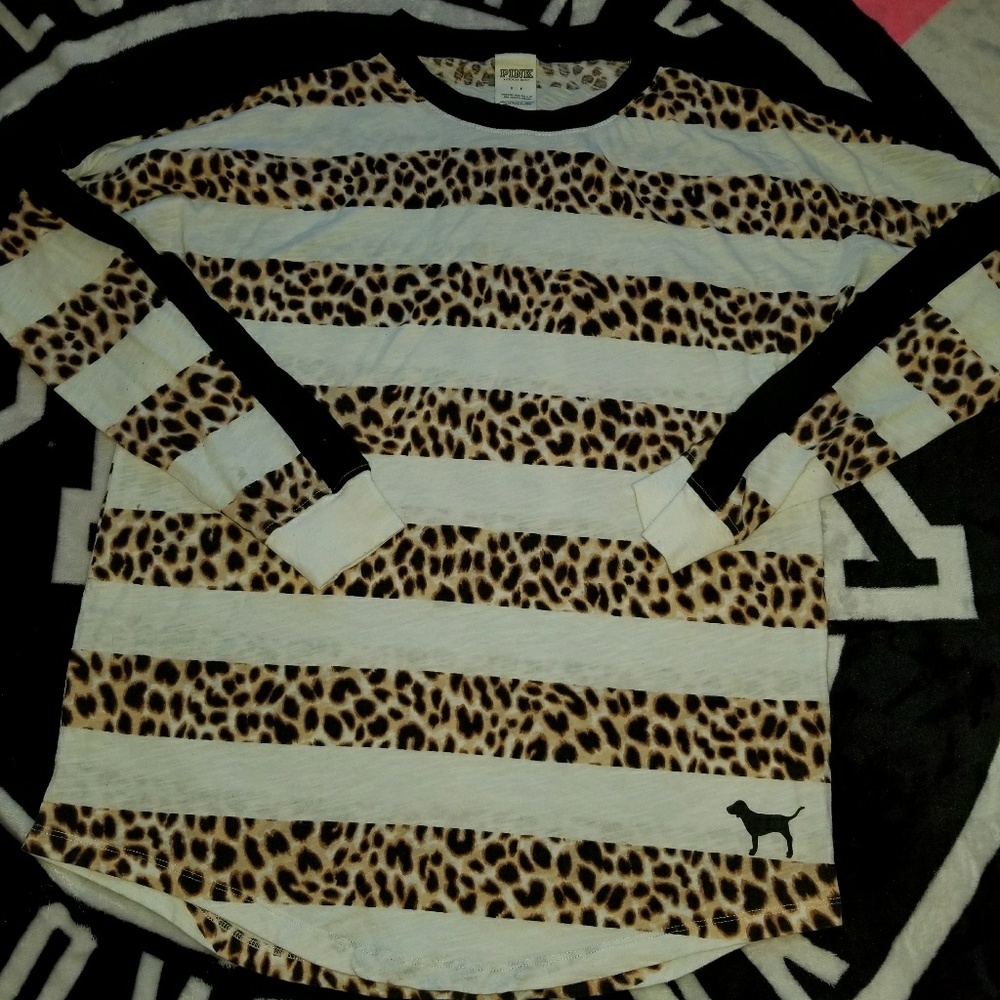 Victoria's Secret Pink Cheetah Campus Crew